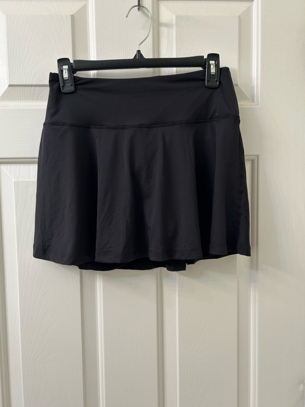 Santiny Black Athletic Skirt with Built-In Shorts NWT